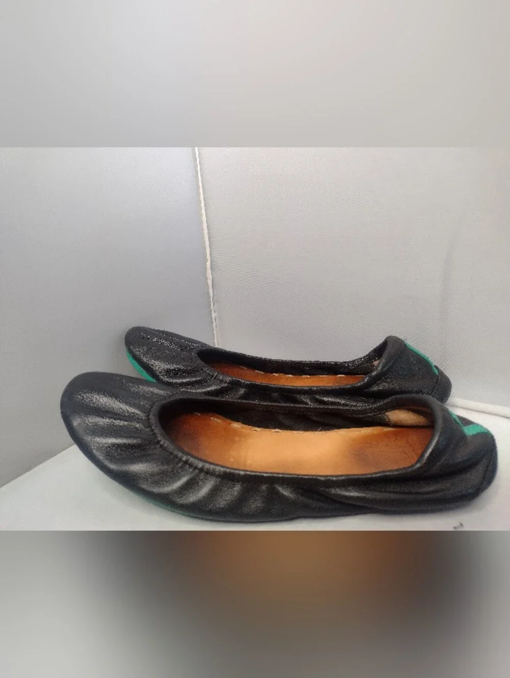 Tieks Women's Black Leather Ballet Flats Size 7 Shoes A21